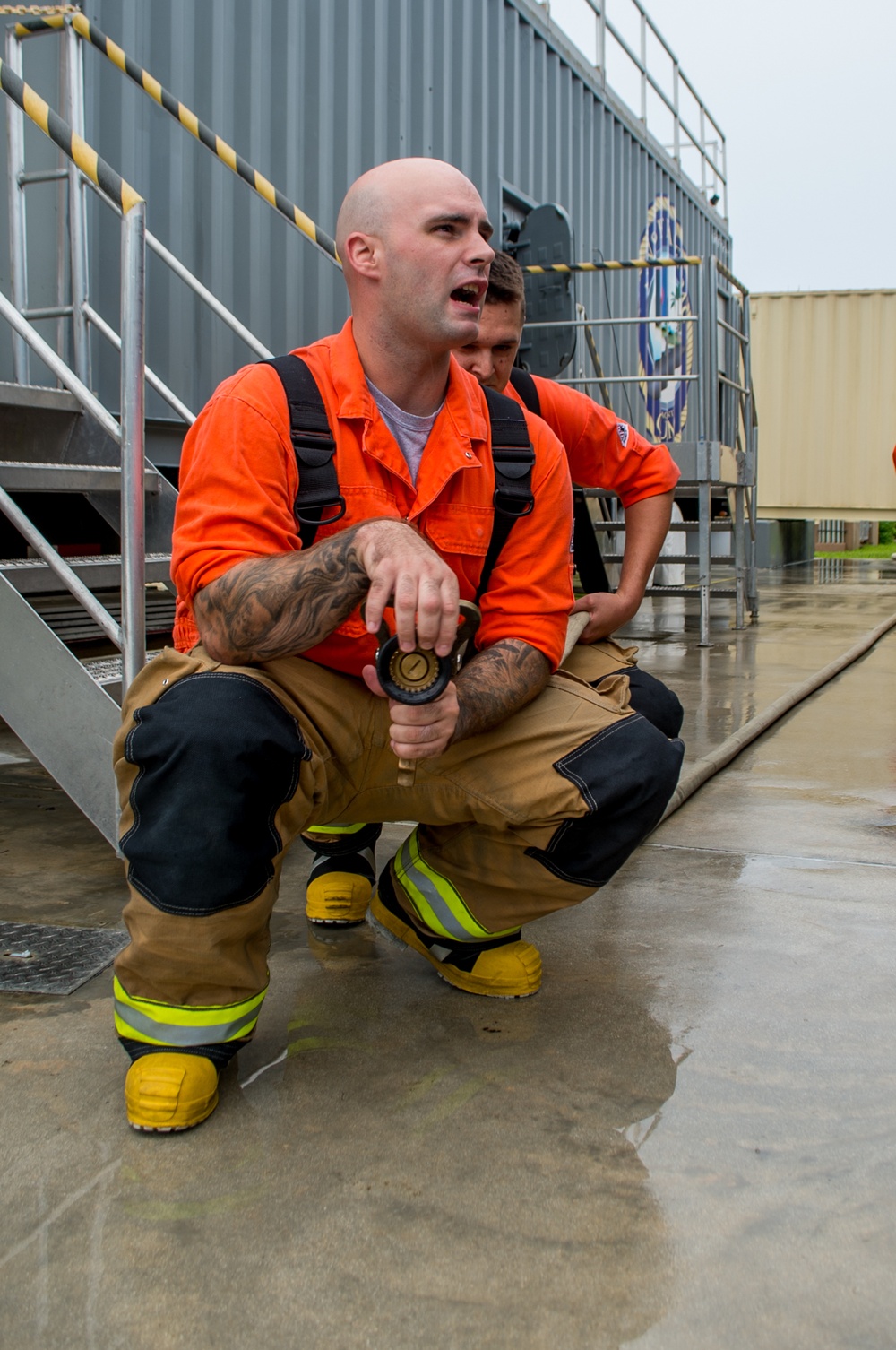 Sailors Conduct Submarine Firefighting Training