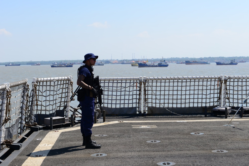 Coast Guard Cutter Stratton particpates in CARAT Indonesia 2019