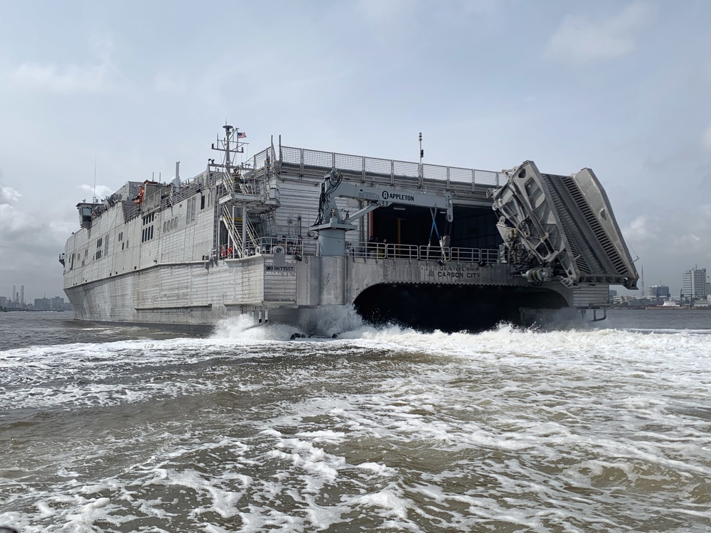 USNS Carson City Departs Nigeria