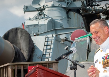 Capt. James Raimondo retirement ceremony aboard USS New Jersey