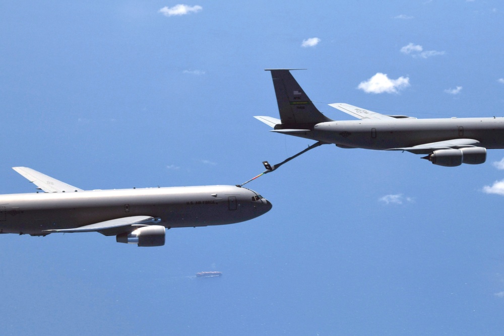 KC-135 and KC-46A Rendezvous