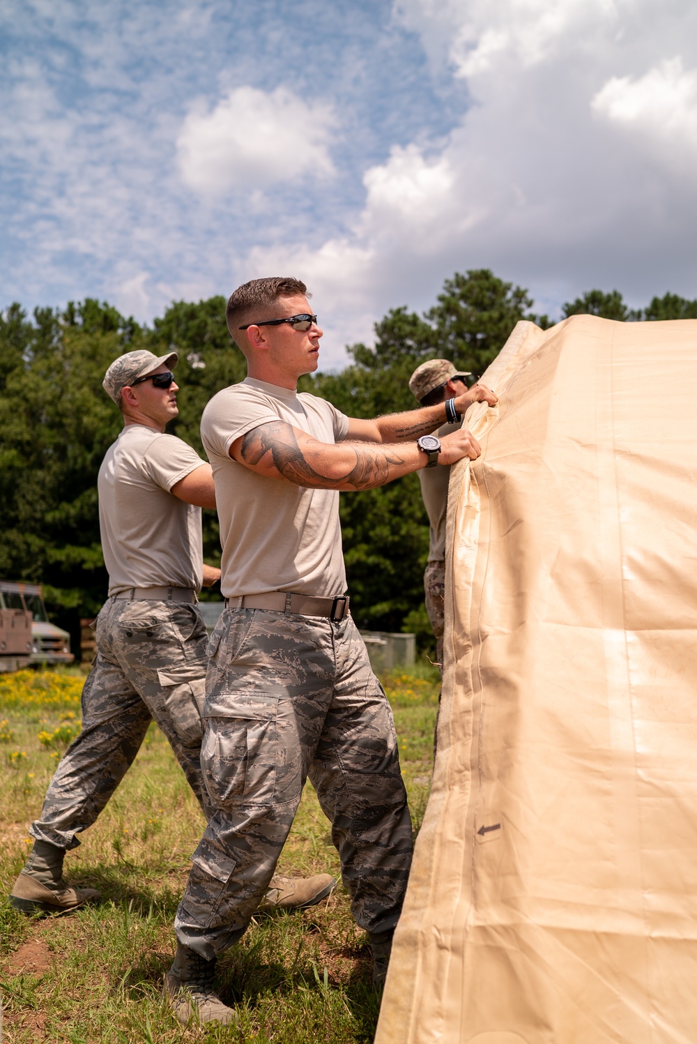 Reserve Citizen Airmen Construct Small Shelter Systems At Patriot Warrior 2019