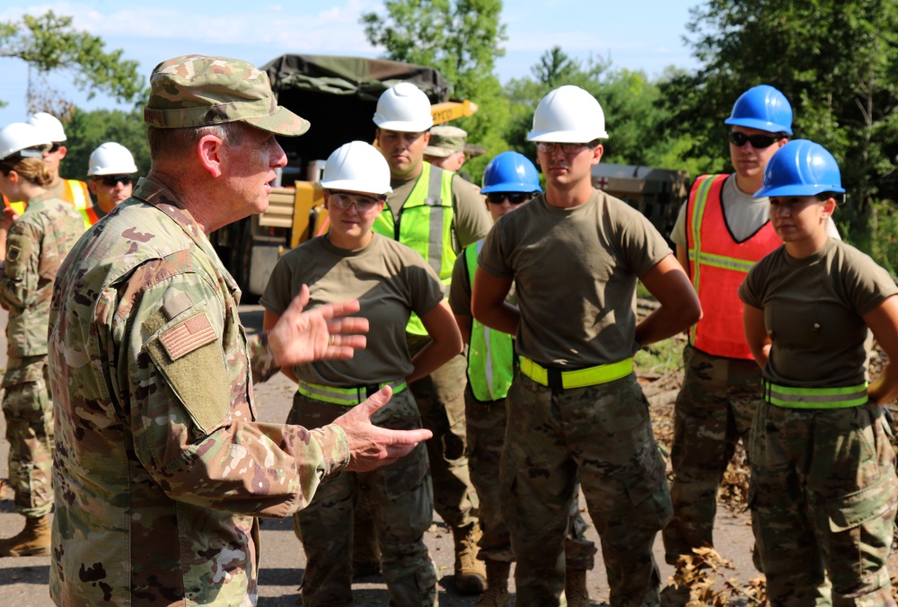 Wisconsin Adjutant General visits Soldiers and Airmen supporting recovery efforts