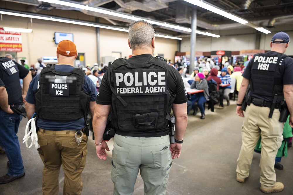 ICE worksite enforcement operation in Canton, Mississippi