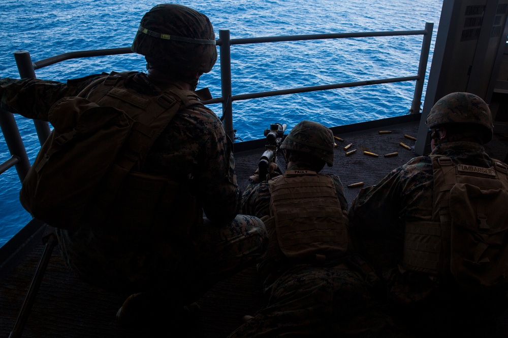 31st MEU scout snipers conduct defense of the amphibious task force aboard USS Wasp