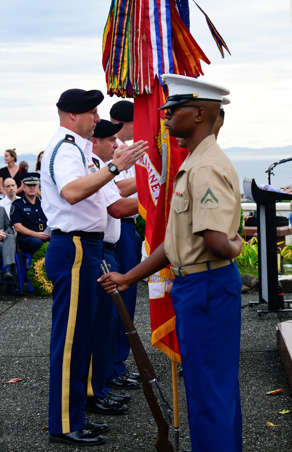 DPAA Members Attend Solomon Islands Veteran's Day Memorial Service