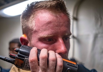 Sailors conduct a DC Drill in MMR 1