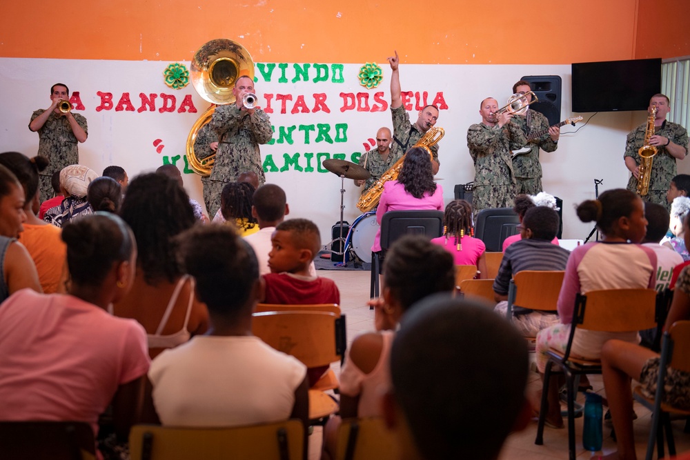 U.S. Navy Band Holds Performance in Mindelo