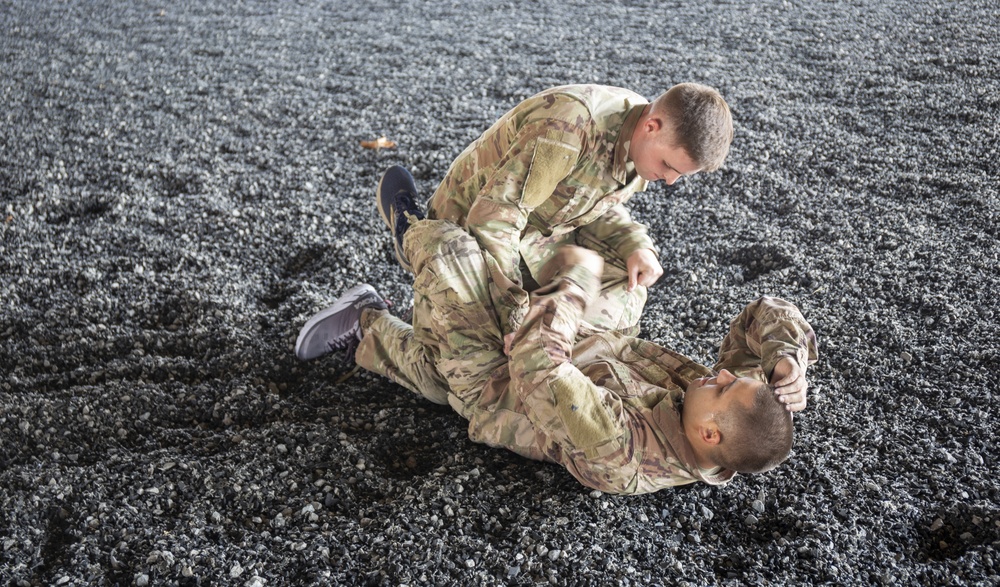 1st TSC Conducts Combatives During Blackjack Training