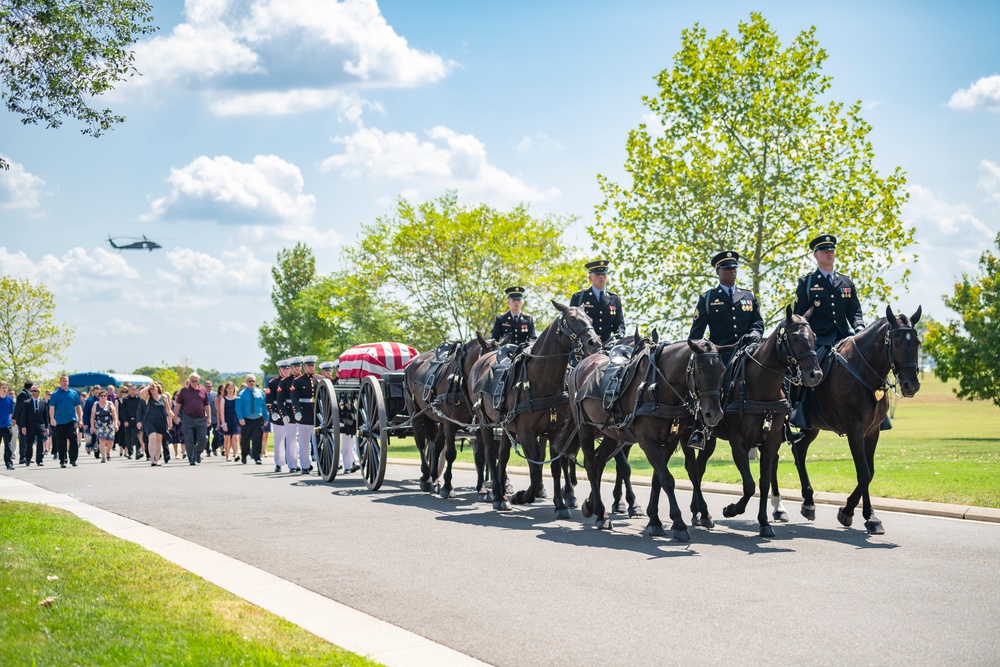 Military Funeral Honors with Funeral Escort for U.S. Marine Corps. Sgt. Meredith Keirn in Section 55