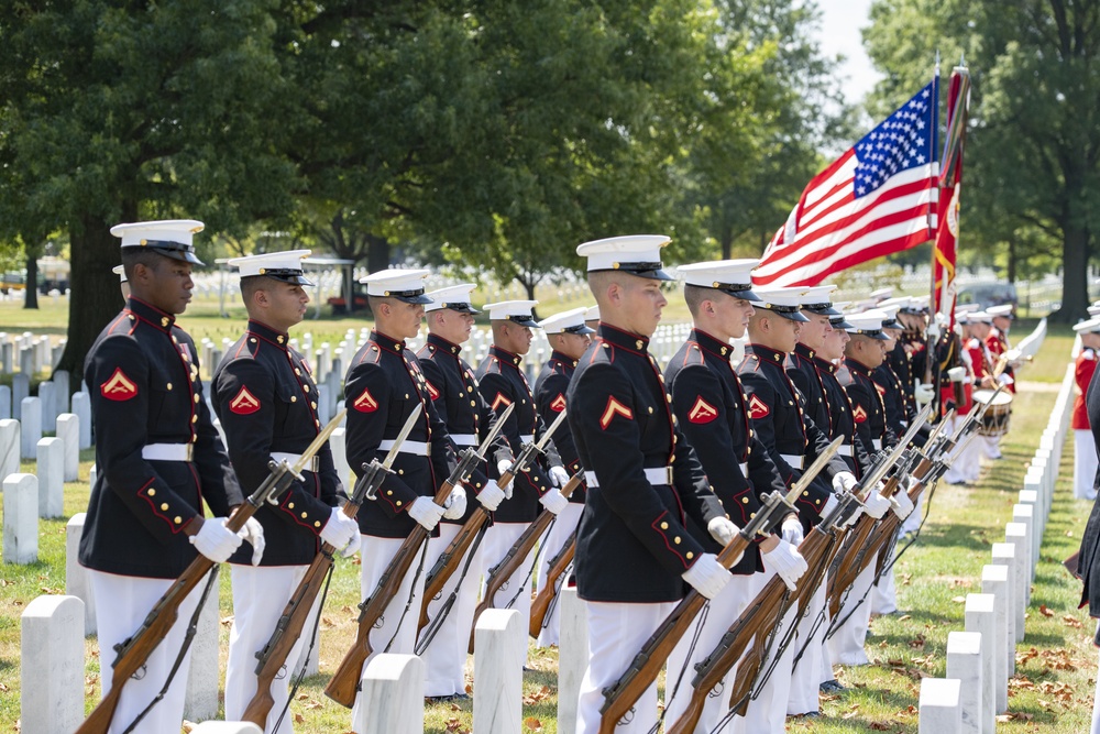 Military Funeral Honors with Funeral Escort for U.S. Marine Corps. Sgt. Meredith Keirn in Section 55