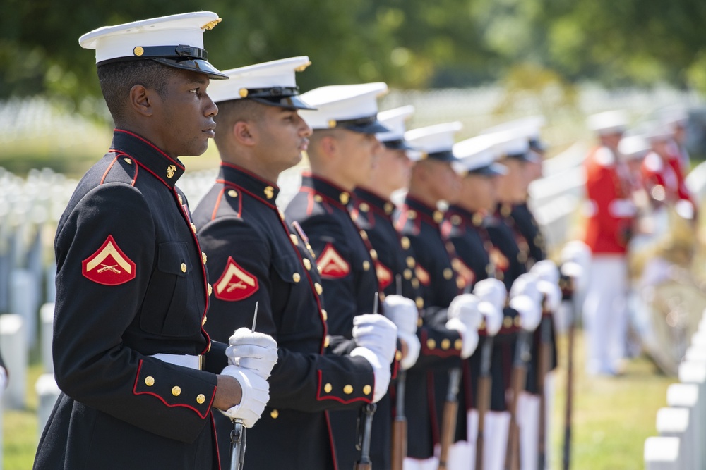 Military Funeral Honors with Funeral Escort for U.S. Marine Corps. Sgt. Meredith Keirn in Section 55