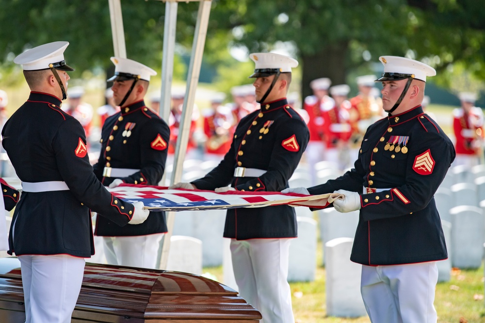 Military Funeral Honors with Funeral Escort for U.S. Marine Corps. Sgt. Meredith Keirn in Section 55