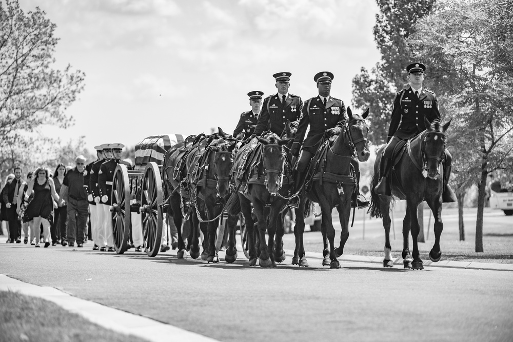 Military Funeral Honors with Funeral Escort for U.S. Marine Corps. Sgt. Meredith Keirn in Section 55