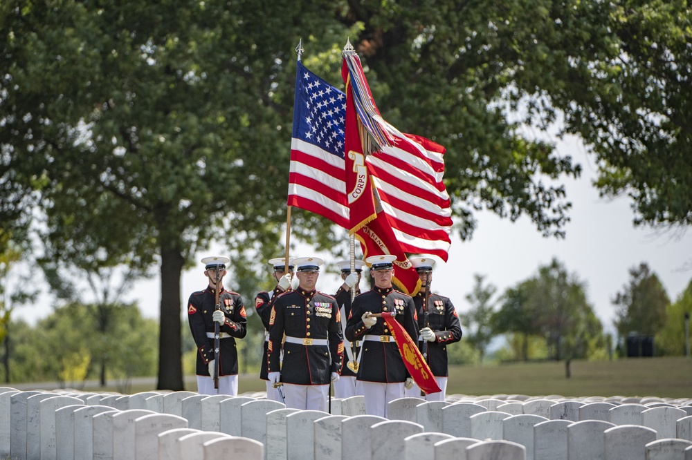 Military Funeral Honors with Funeral Escort for U.S. Marine Corps. Sgt. Meredith Keirn in Section 55