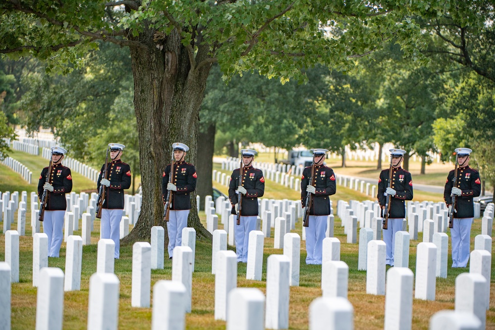 Military Funeral Honors with Funeral Escort for U.S. Marine Corps. Sgt. Meredith Keirn in Section 55