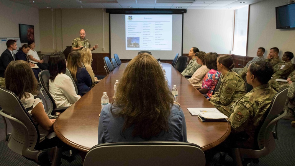 SECDEF spouse tours Yokota Air Base