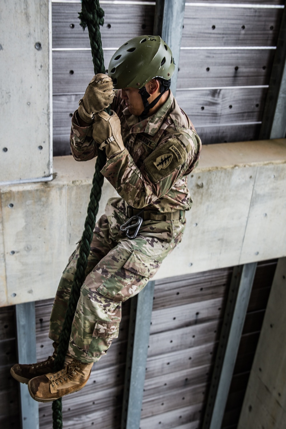 Okinawa service members learn how to rappel and fast rope