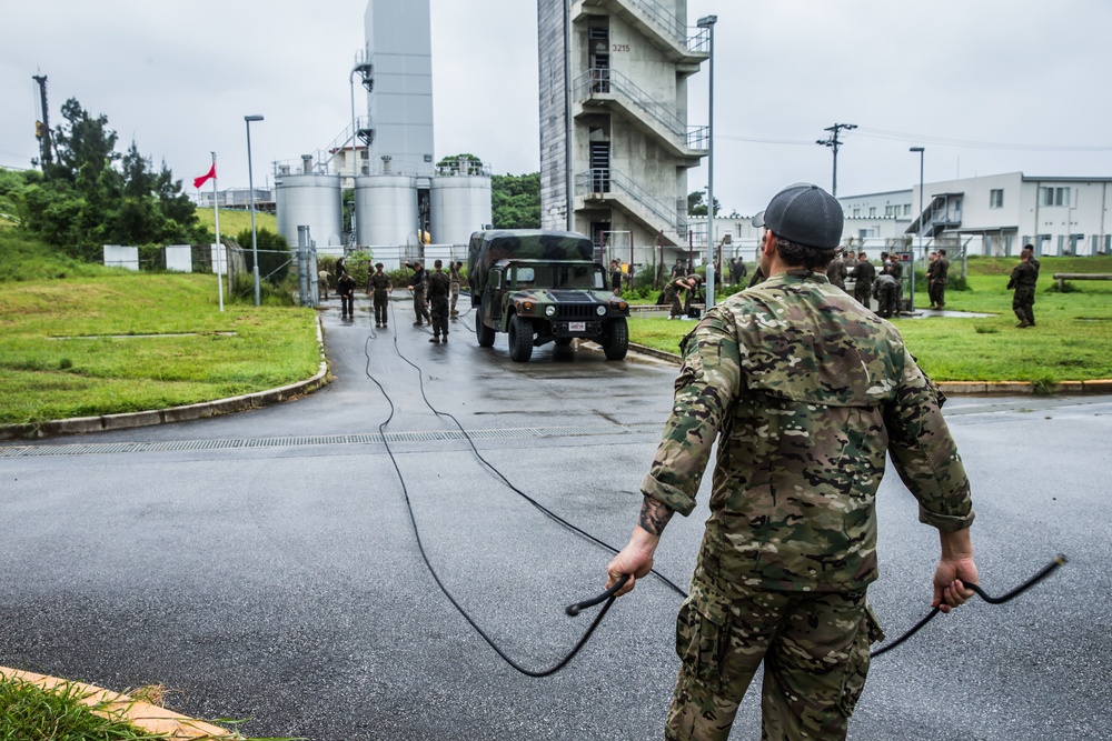 Okinawa service members learn how to rappel and fast rope