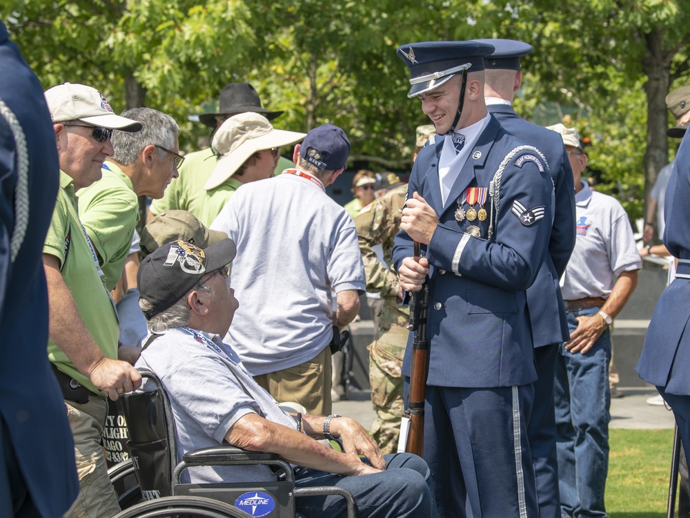 Air Force Honor Guard Drill Team Performs at Air Force Memorial