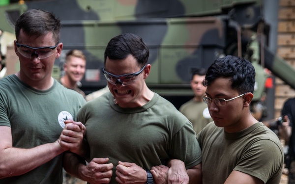 31st MEU Marines hold taser qualification training aboard USS Ashland