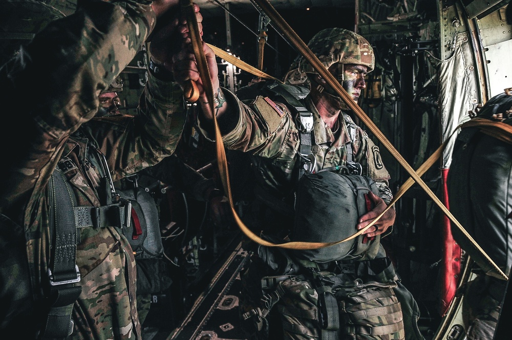 Paratroopers Exit Plane