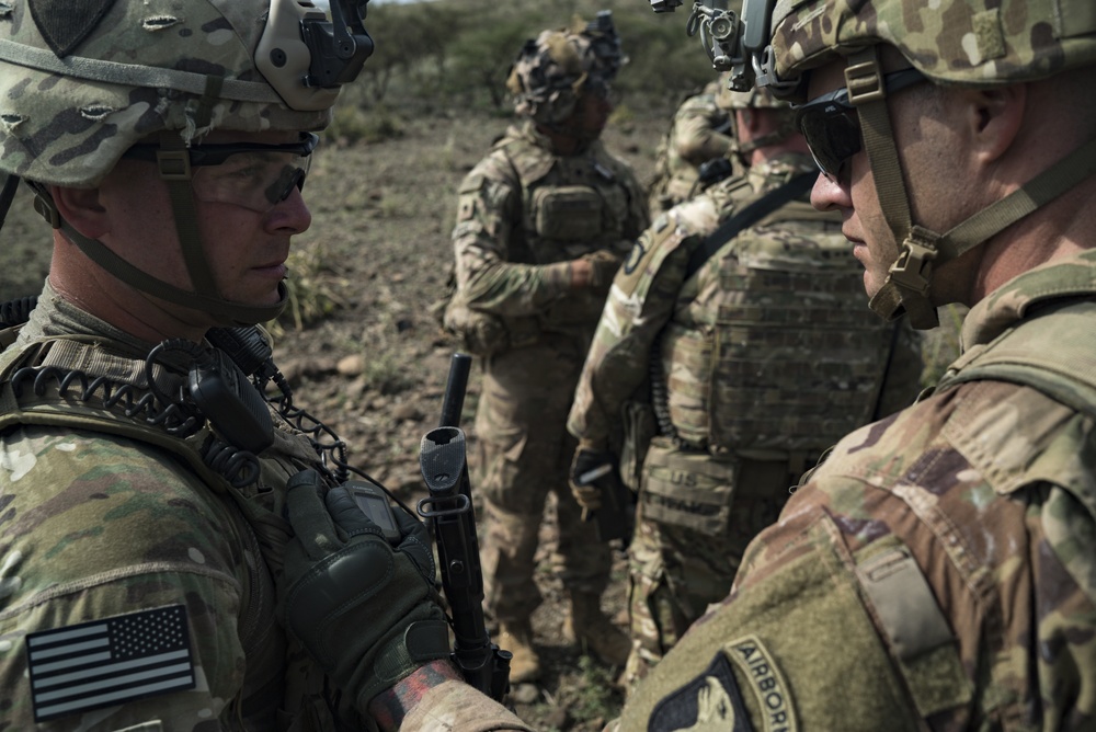 101st Airborne conduct squad live fire training in Ethiopia