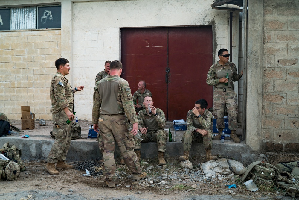 Soldiers share a break in Ethiopia