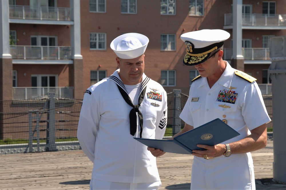 Naval museum hosts a re-enlistment ceremony