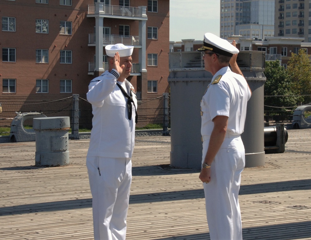 Naval Museum hosts a re-enlistment ceremony