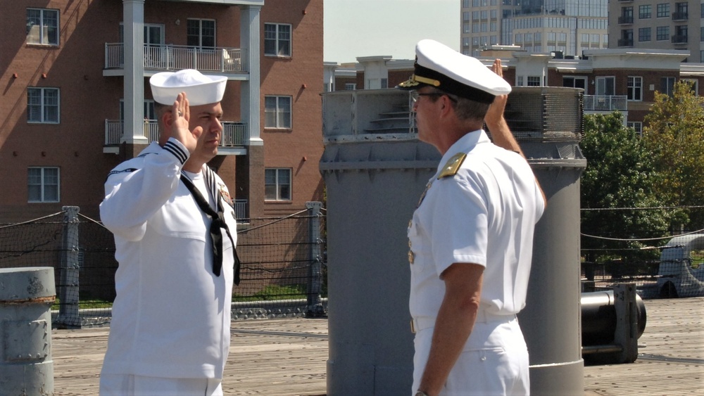 Naval Museum hosts a re-enlistment ceremony