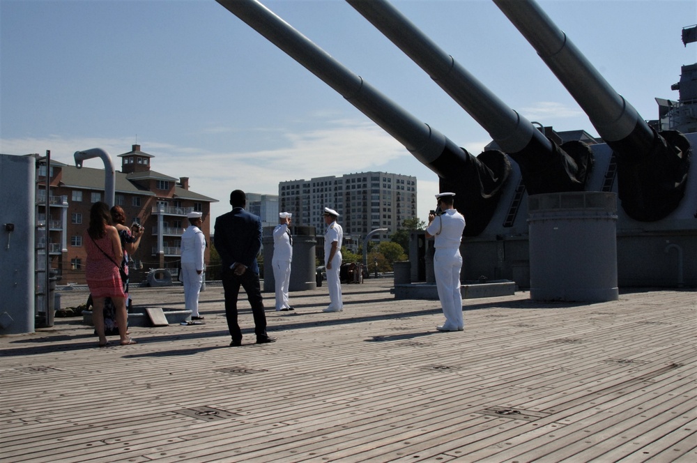 Naval museum hosts a re-enlistment ceremony