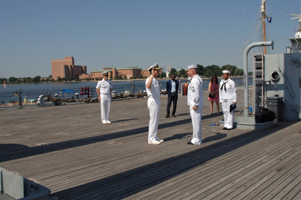 Naval Museum hosts a re-enlistment ceremony