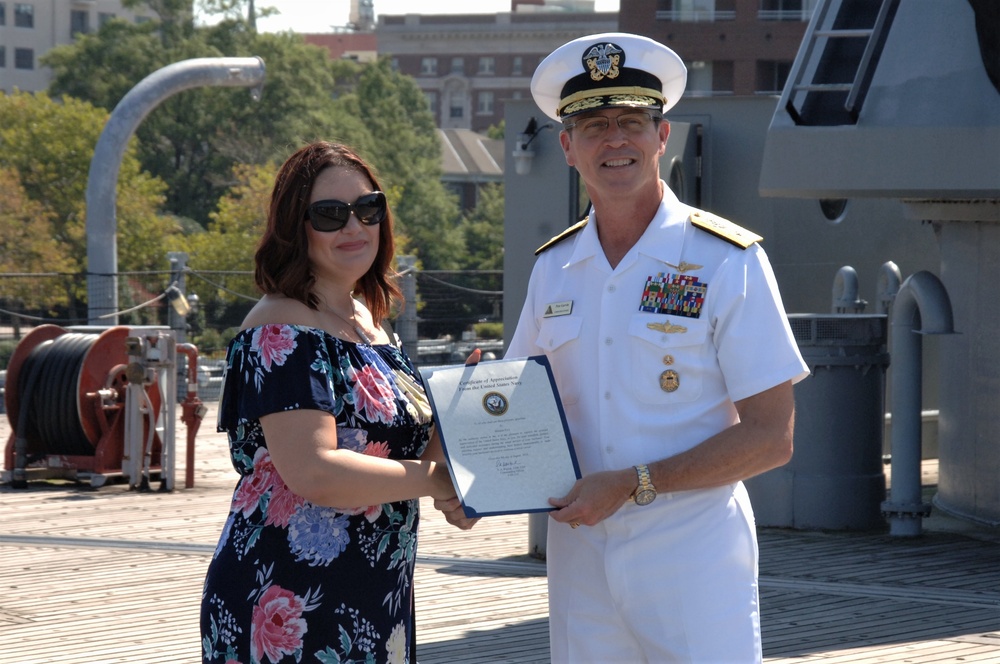 Naval Museum hosts a re-enlistment ceremony