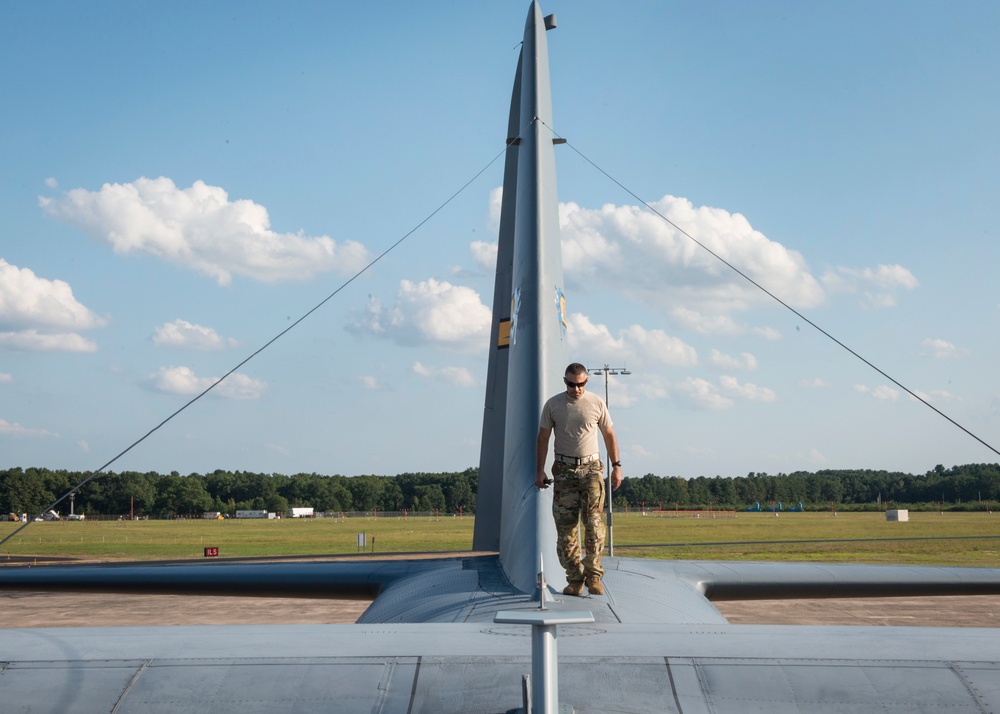 Connecticut Air National Guard C-130 evening flight