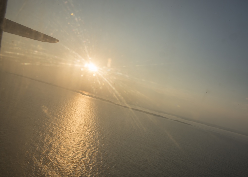 Connecticut Air National Guard C-130 evening flight