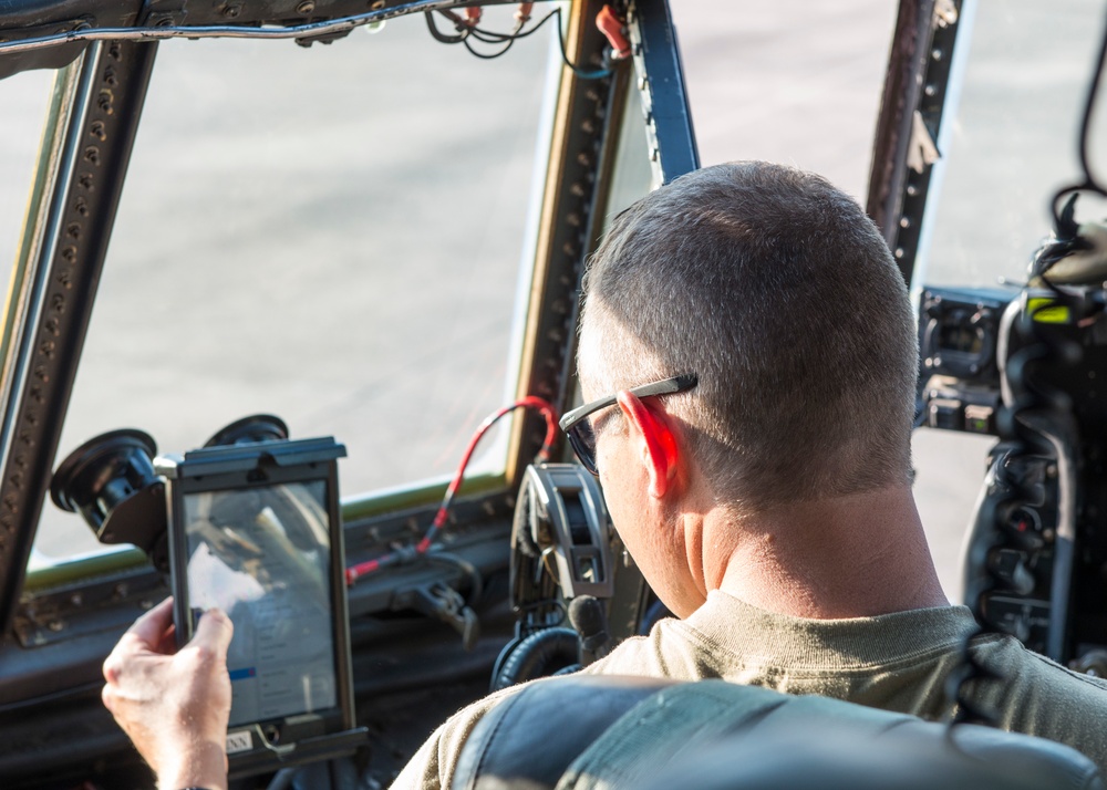 Connecticut Air National Guard C-130 evening flight