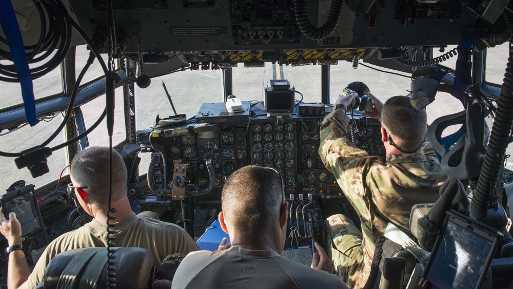 Connecticut Air National Guard C-130 evening flight