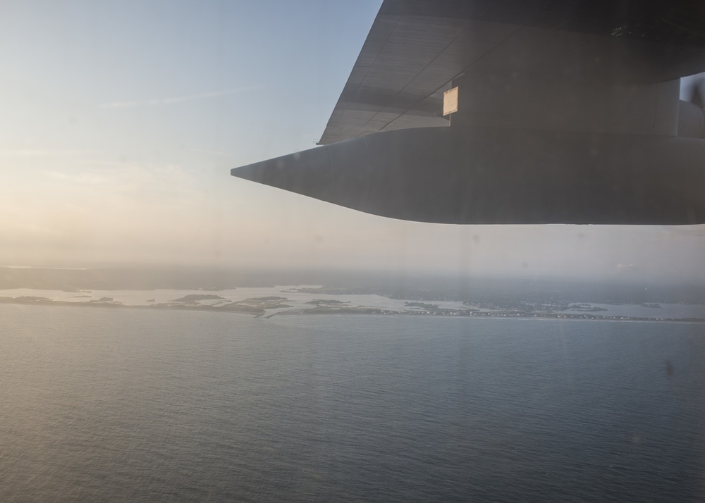 Connecticut Air National Guard C-130 evening flight