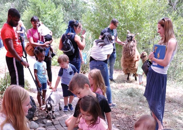 Kids learn from animals: Library doubles as ‘zoo’