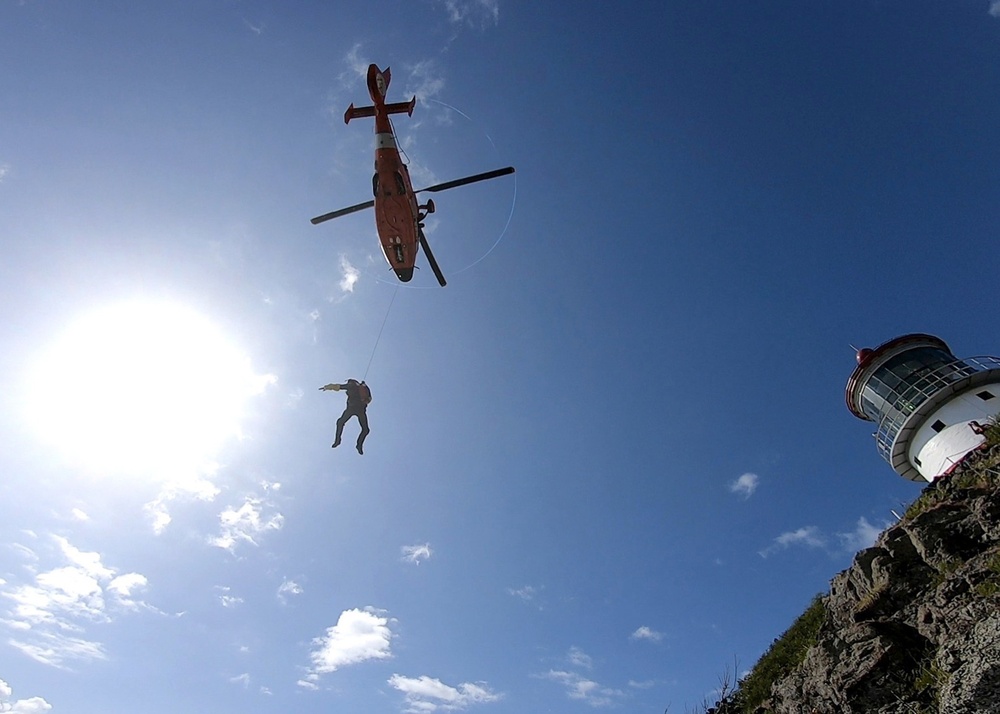 Coast Guard Air Station Barbers Point conducts vertical surface rescue training