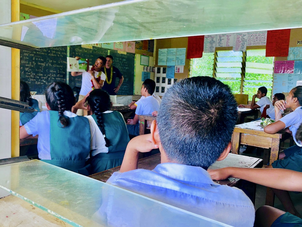 USCGC Walnut (WLB 205) visits Lufilufi Primary School in Samoa