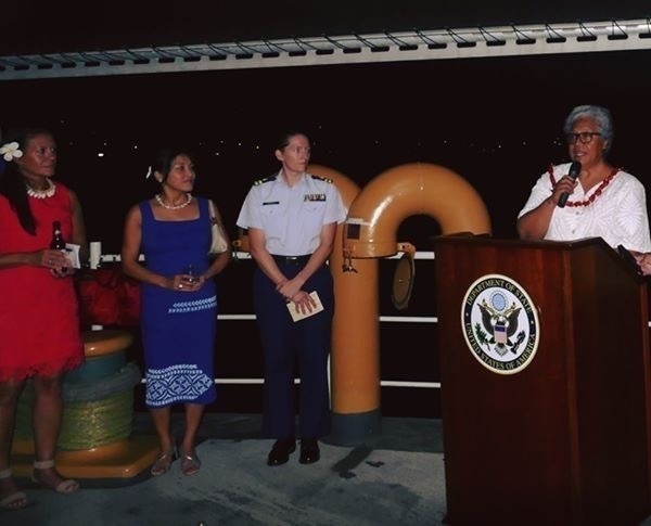 USCGC Walnut (WLB 205) conducts community engagements in Samoa