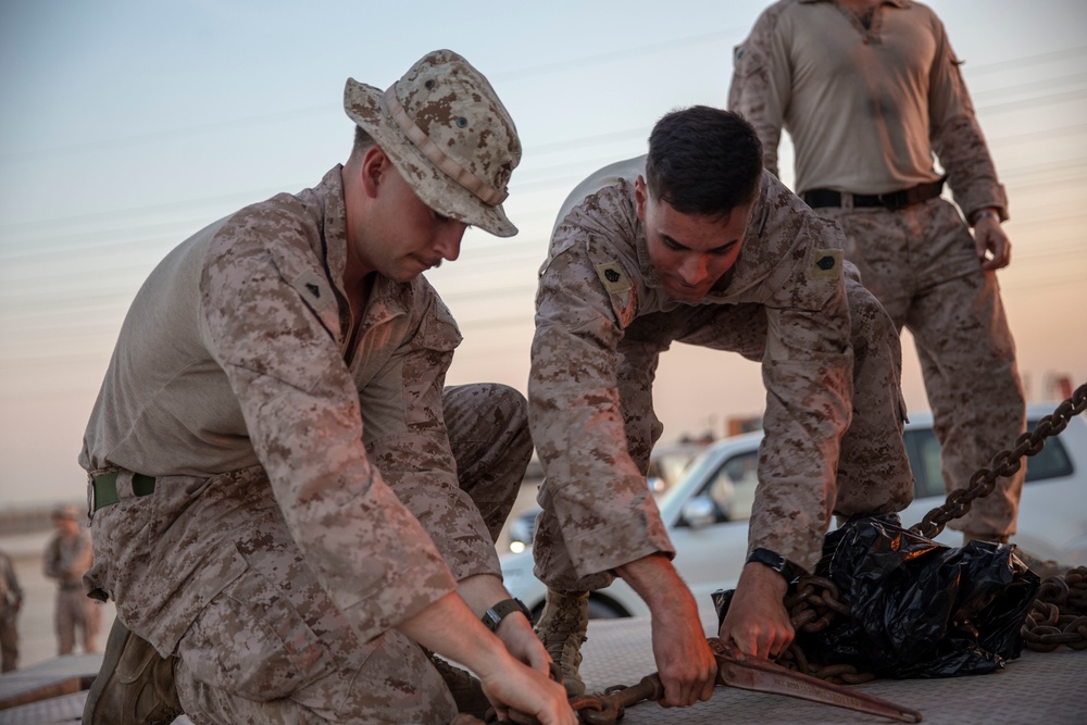 11th MEU Equipment Unload at Kuwait Naval Base