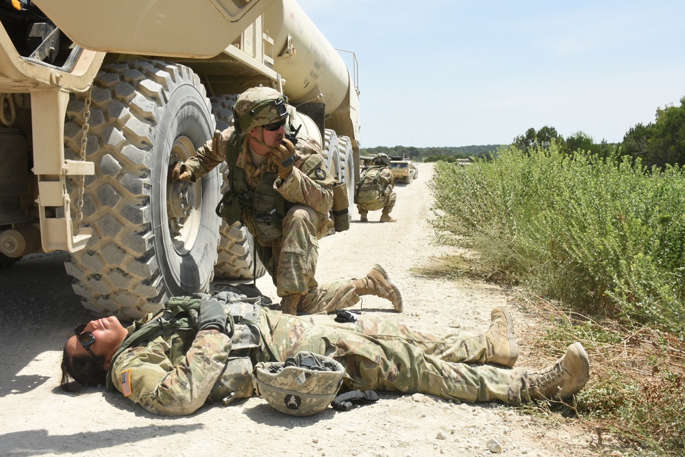 134th Brigade Support Battalion conducts tactical convoy training at XCTC 19-06