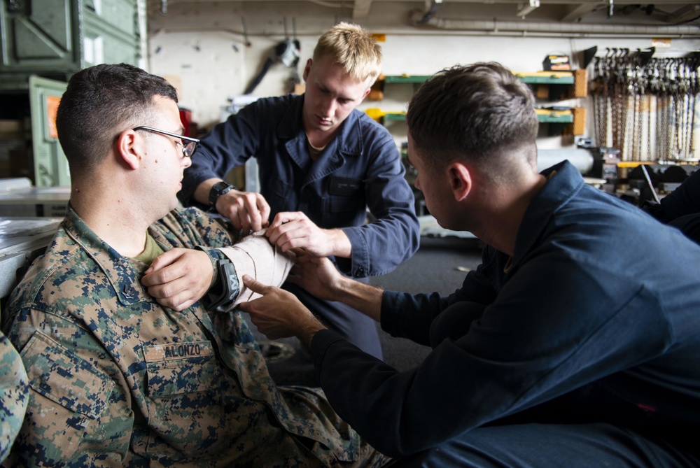 USS Green Bay (LPD 20) Mass Casualty Drill