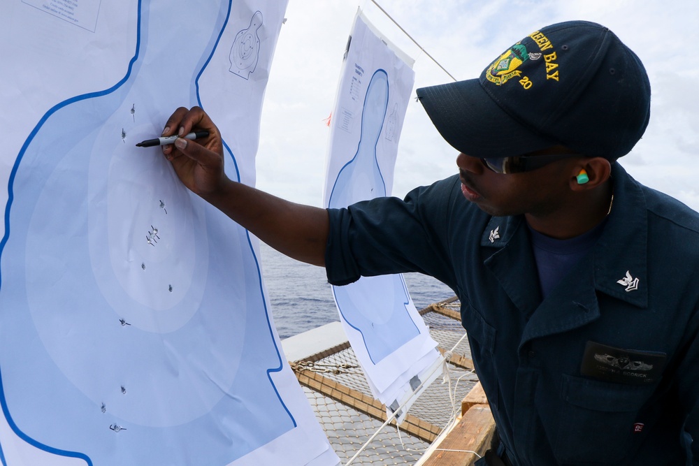 USS Green Bay (LPD 20) M9 Gunshoot