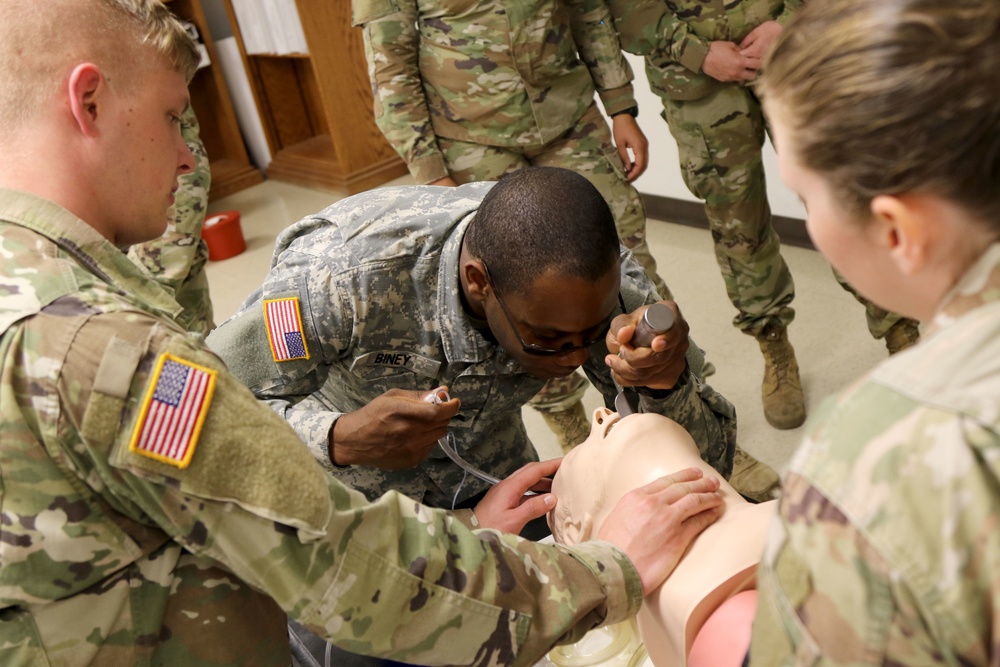 Soldiers learn life-saving intubation procedure