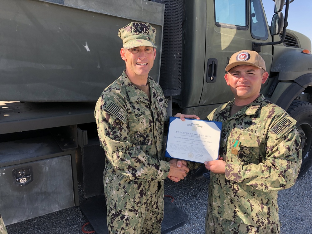 Seabees in China Lake Recognized for Disaster Recovery Efforts Following Multiple Earthquakes