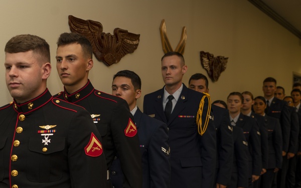 First Enlisted Marines to work with the MQ-9 Reaper UAS receive their wings.